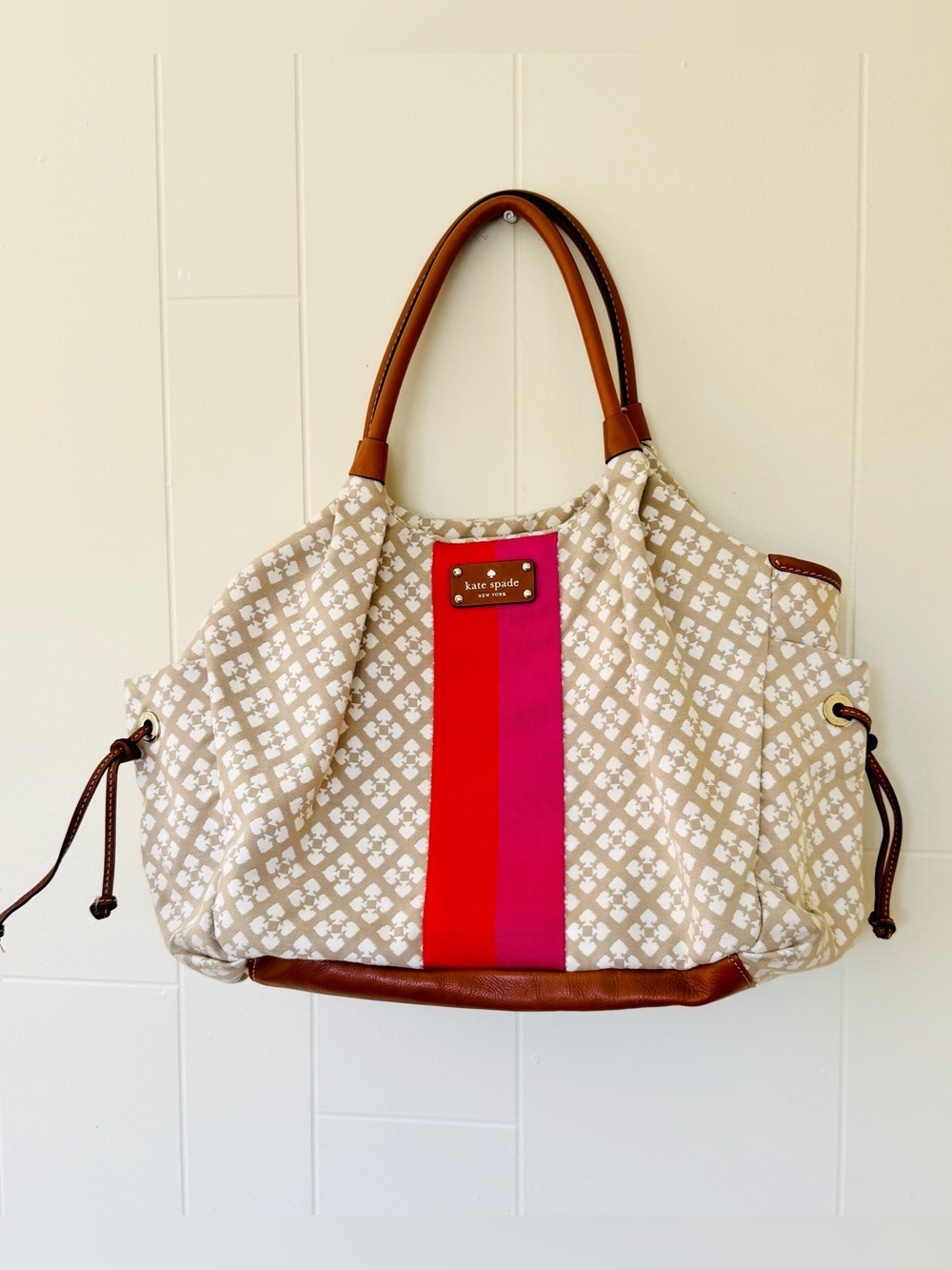 Kate Spade Stevie Diaper Baby Bag + Changing Pad & Stroller Strap